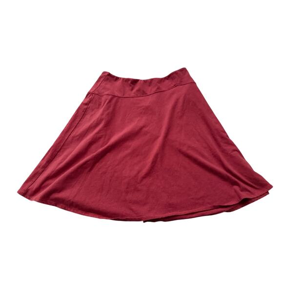 Prana Maroon A line lightweight skirt sz S stretchy fit and flare casual - Picture 1 of 7
